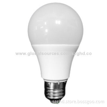 LED Bulb, E27, 9W, 85-264V AC, 6,000K, PC + Aluminum Materials